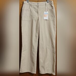 CALI 1850 Wide Leg Pin-striped Kickarounds - 65% Polyester 35% Cotton - Durable